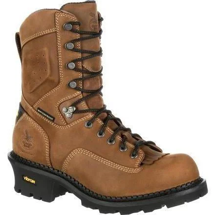 Men's water - repellent leather work & safety boots for outdoor workGeorgia Men's Comfort Core 9" Logger Work Boot Brown GB00096 Men's water - repellent leather work & safety boots for outdoor workGeorgia Men's Comfort Core 9" Logger Work Boot Brown GB00096