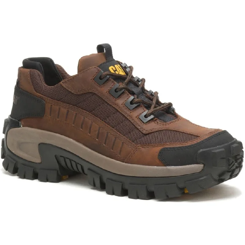 Men's breathable mesh - lined work & safety boots for hot weatherCAT Men's Invader Steel Toe Work Shoe - Dark Brown - P91338 Men's breathable mesh - lined work & safety boots for hot weatherCAT Men's Invader Steel Toe Work Shoe - Dark Brown - P91338