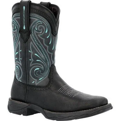 Men's work & safety boots with a high - traction lug pattern for uneven groundDurango Women's Lady Rebel 10" ST Western Work Boot - Sky - DRD0462 Men's work & safety boots with a high - traction lug pattern for uneven groundDurango Women's Lady Rebel 10" ST Western Work Boot - Sky - DRD0462