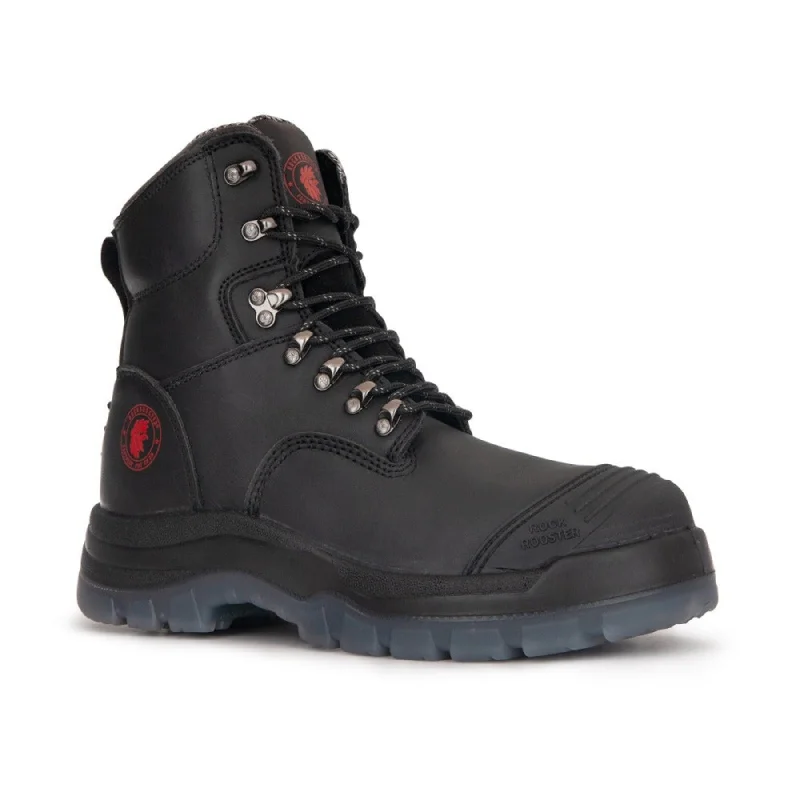 Men's work & safety boots with a removable insole for easy cleaningROCKROOSTER Kensington Black 7 inch Zip-sided Steel Toe Leather Work Boots AK245Z Men's work & safety boots with a removable insole for easy cleaningROCKROOSTER Kensington Black 7 inch Zip-sided Steel Toe Leather Work Boots AK245Z