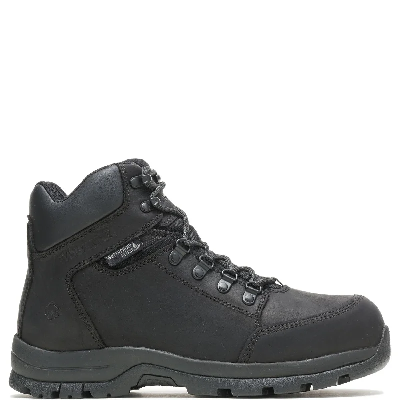 Men's work & safety boots with a gusseted tongue to keep out debrisGrayson Steel-Toe Waterproof Mid Work boot Black Men's work & safety boots with a gusseted tongue to keep out debrisGrayson Steel-Toe Waterproof Mid Work boot Black