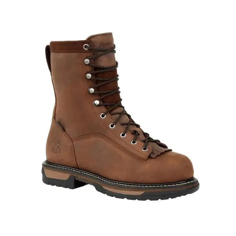 Men's work & safety boots with a cushioned midsole for comfortRocky Men’s IronClad Steel Toe Waterproof Work Boot 6698