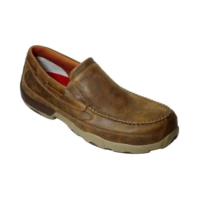 Men's ESD (electro - static discharge) work & safety boots for cleanroom environmentsTwisted X Men's Leather Driving Moc - Composite Toe - MDMSC03