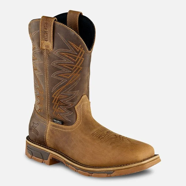 Men's work & safety boots with a gusseted tongue to keep out debris83912 MARSHALL MEN'S 11-INCH WATERPROOF LEATHER SAFETY TOE PULL-ON BOOT Men's work & safety boots with a gusseted tongue to keep out debris83912 MARSHALL MEN'S 11-INCH WATERPROOF LEATHER SAFETY TOE PULL-ON BOOT