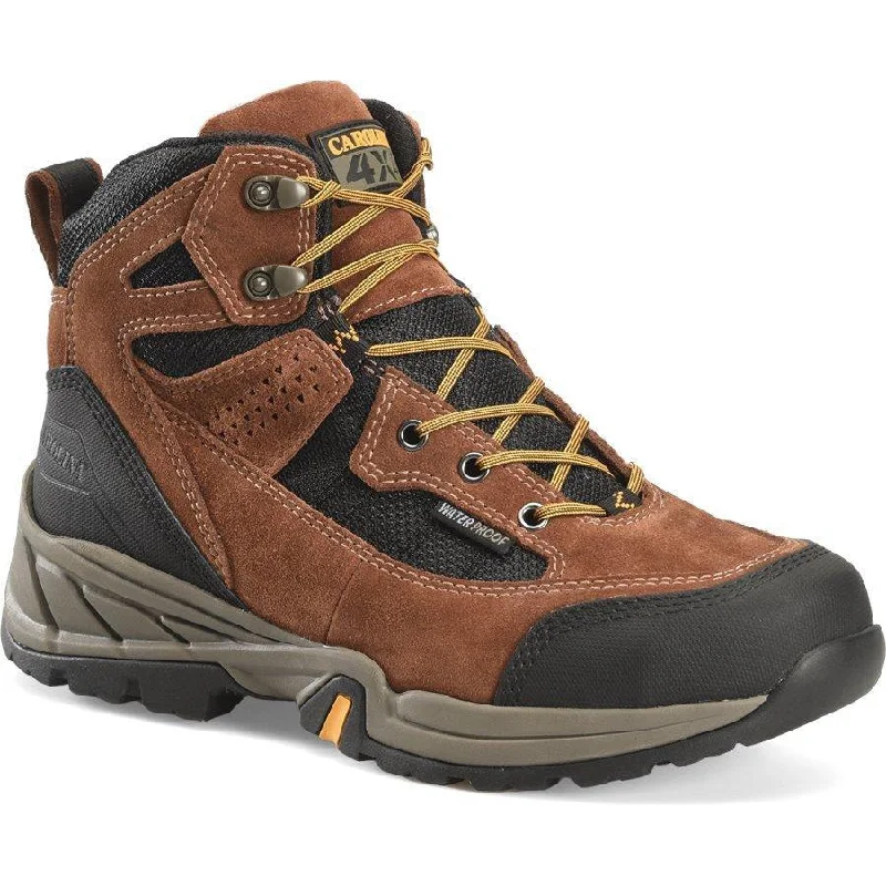 Men's high - ankle support work & safety boots for construction sitesCarolina Men's Limestone 6" Steel Toe WP Hiker Work Shoe Brown- CA5546 Men's high - ankle support work & safety boots for construction sitesCarolina Men's Limestone 6" Steel Toe WP Hiker Work Shoe Brown- CA5546