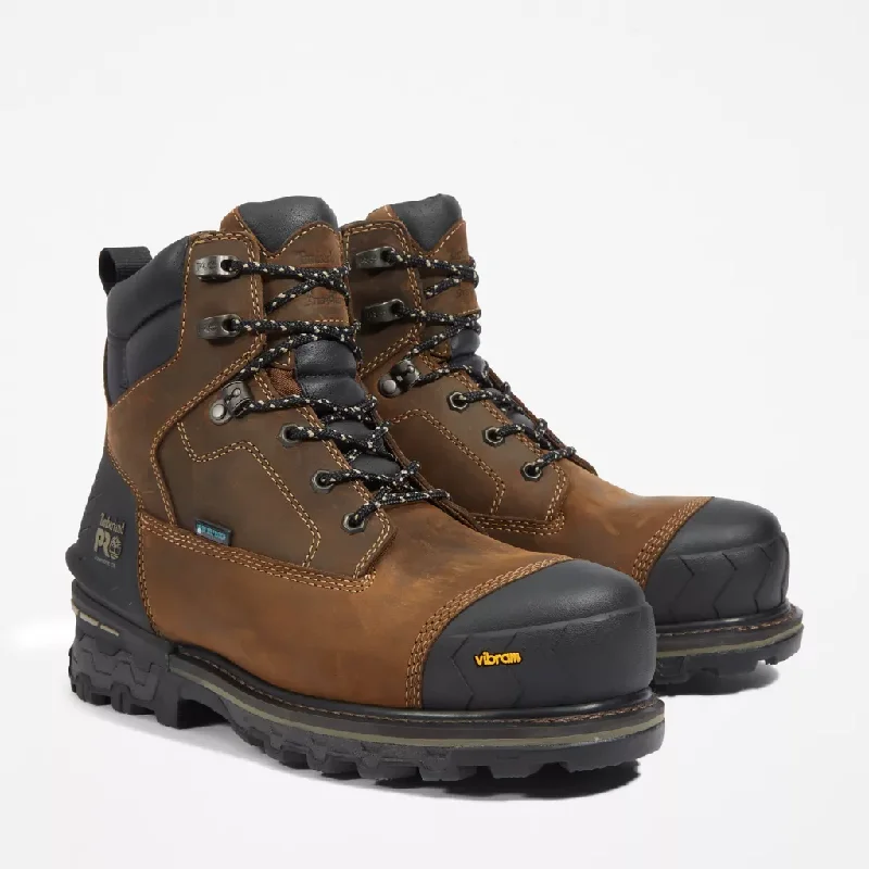 Men's slip - resistant work & safety boots for oily surfacesTimberland Pro Boondock HD 6" WP Composite Toe Work Boot -Brown- TB0A43GY214 Men's slip - resistant work & safety boots for oily surfacesTimberland Pro Boondock HD 6" WP Composite Toe Work Boot -Brown- TB0A43GY214