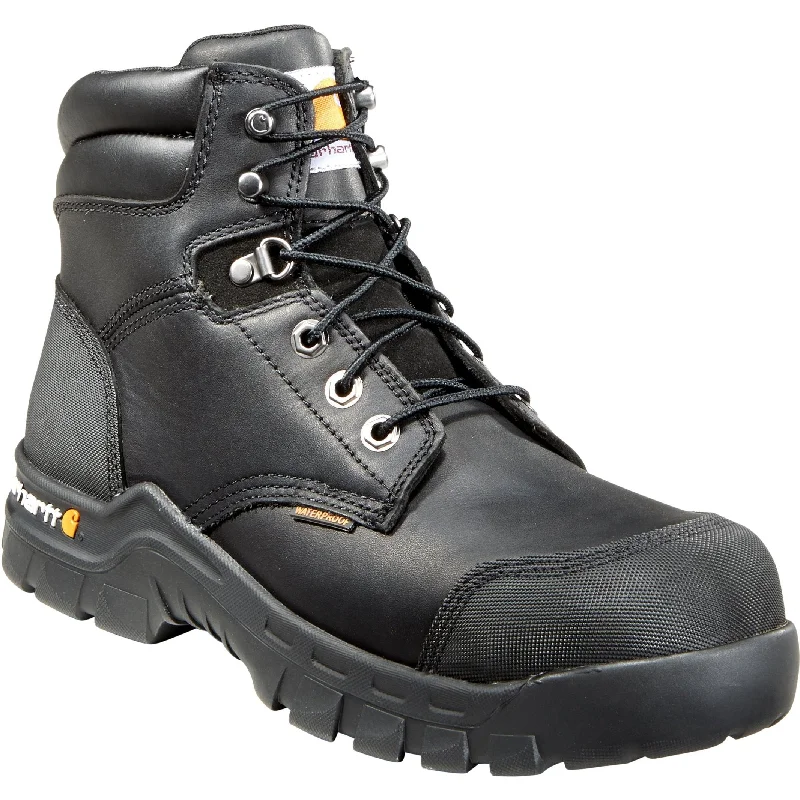 Men's work & safety boots with a reinforced heel counter for stabilityCarhartt Men's Rugged Flex 6" Comp Toe Work Boot - Black - CMF6371 Men's work & safety boots with a reinforced heel counter for stabilityCarhartt Men's Rugged Flex 6" Comp Toe Work Boot - Black - CMF6371