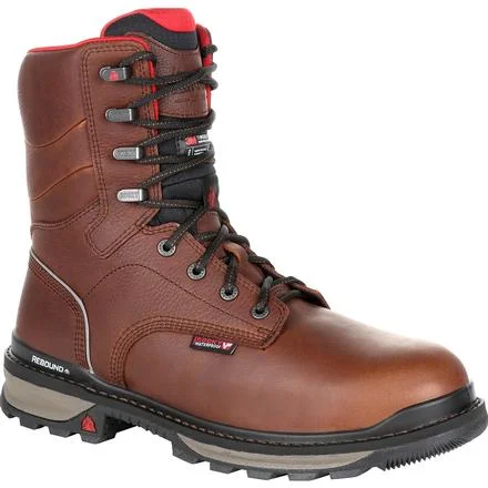 Men's insulated work & safety boots for cold - climate workRocky Men's Rams Horn 8" Comp Toe WP Ins Work Boot - Brown - RKK0284 Men's insulated work & safety boots for cold - climate workRocky Men's Rams Horn 8" Comp Toe WP Ins Work Boot - Brown - RKK0284