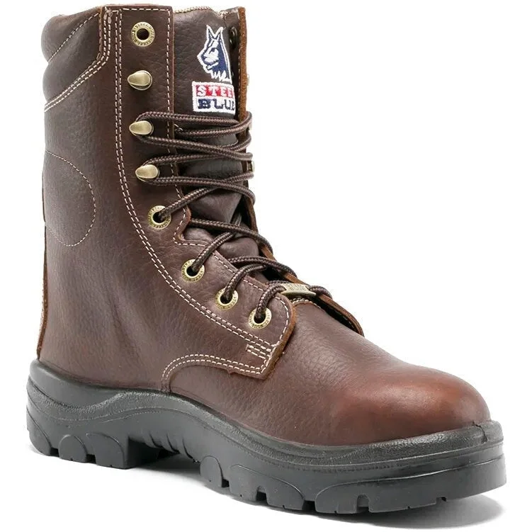 Men's high - ankle support work & safety boots for construction sitesSteel Blue Men's Portland 8" WP Steel Toe Lace Up Work Boot - Oak - 812955 Men's high - ankle support work & safety boots for construction sitesSteel Blue Men's Portland 8" WP Steel Toe Lace Up Work Boot - Oak - 812955