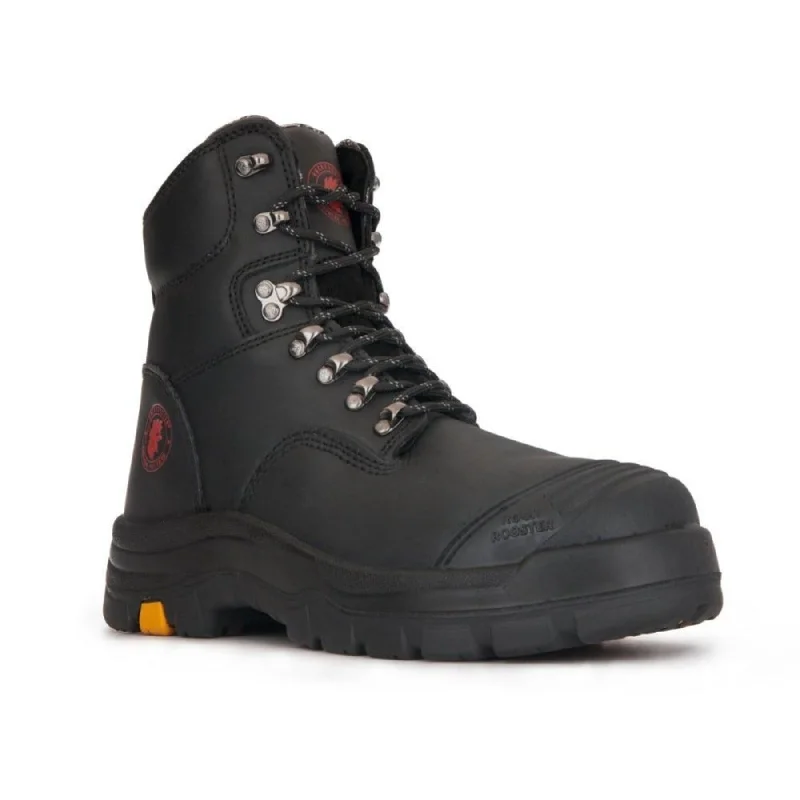 Men's slip - resistant work & safety boots for oily surfacesROCKROOSTER Knox Black 7 Inch Steel Toe Leather Asphalt Work Boots AK245 Men's slip - resistant work & safety boots for oily surfacesROCKROOSTER Knox Black 7 Inch Steel Toe Leather Asphalt Work Boots AK245