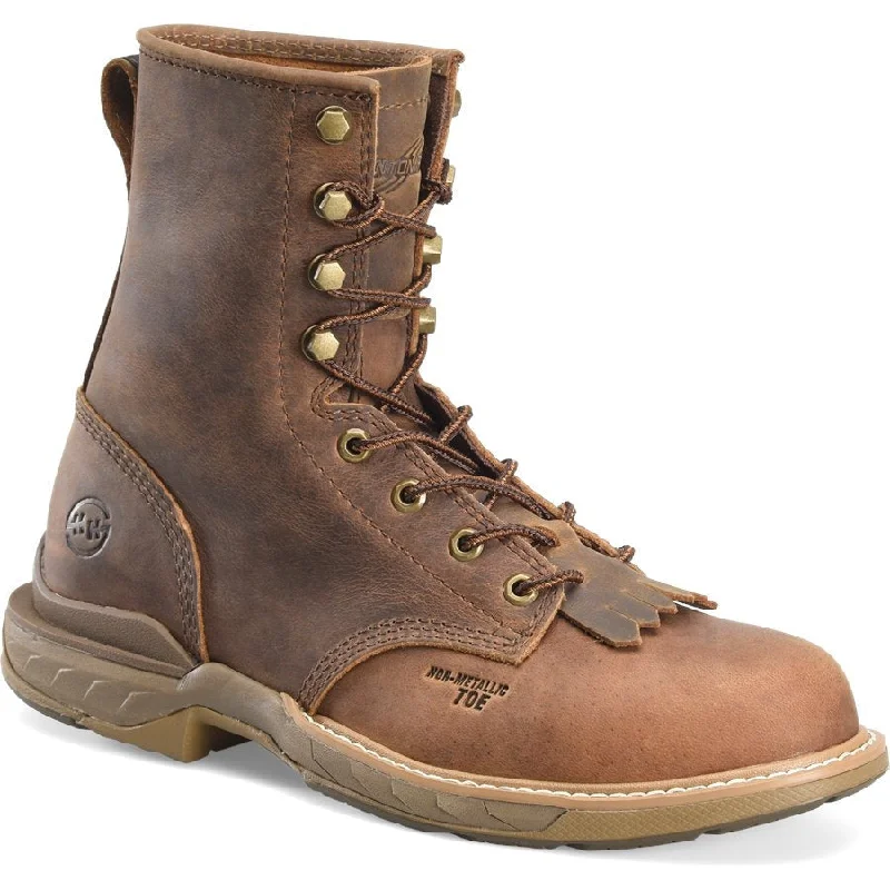 Men's breathable mesh - lined work & safety boots for hot weatherDouble H Men's Phantom Rider Raid 8" Composite Toe Lacer Work Boot -Brown- DH5393 Men's breathable mesh - lined work & safety boots for hot weatherDouble H Men's Phantom Rider Raid 8" Composite Toe Lacer Work Boot -Brown- DH5393