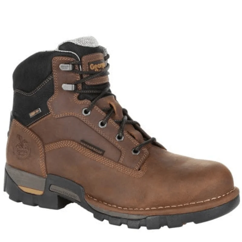 Men's work & safety boots with a cushioned midsole for comfortGeorgia Boot Men's Eagle One Brown Steel Toe Waterproof Work Boot GB00313 Men's work & safety boots with a cushioned midsole for comfortGeorgia Boot Men's Eagle One Brown Steel Toe Waterproof Work Boot GB00313