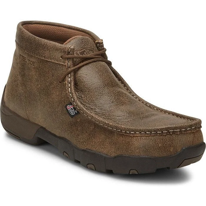 Men's work & safety boots with a toe cap made of aluminum alloyJustin Men's Cappie Steel Toe Work Boot -Tan Bomber- 237