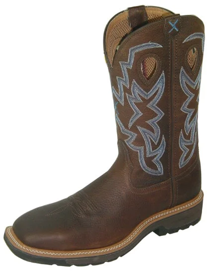 Men's high - ankle support work & safety boots for construction sitesMen’s Lite Cowboy Workboot – Brown Pebble/Brown Pebble MLCW003