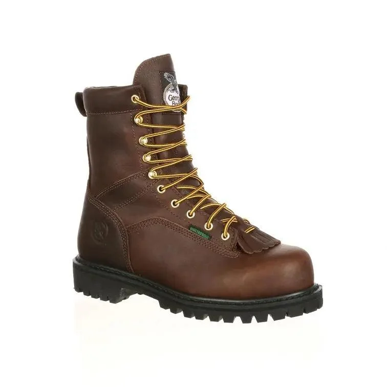 Men's shock - absorbing work & safety boots for long - hours standingGeorgia Boot Lace-To-Toe Waterproof Work Boot G8041