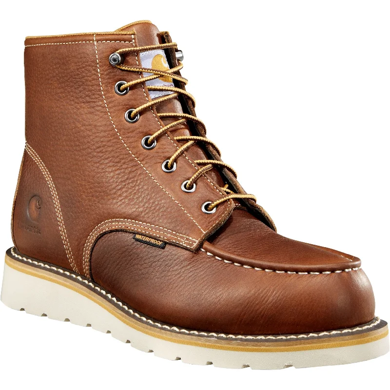 Men's chemical - resistant work & safety boots for laboratory useCarhartt Men's 6" Soft Toe Waterproof Wedge Work Boot - Tan - CMW6175 Men's chemical - resistant work & safety boots for laboratory useCarhartt Men's 6" Soft Toe Waterproof Wedge Work Boot - Tan - CMW6175