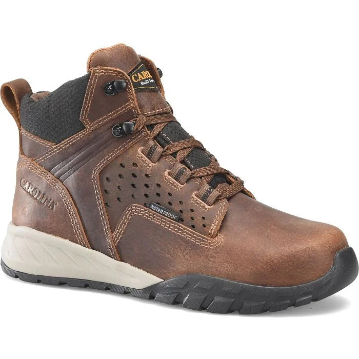 Men's water - repellent leather work & safety boots for outdoor workCarolina Men's Energy 6" CT Waterproof Slip Resist Hiker Boot -Brown- CA5592