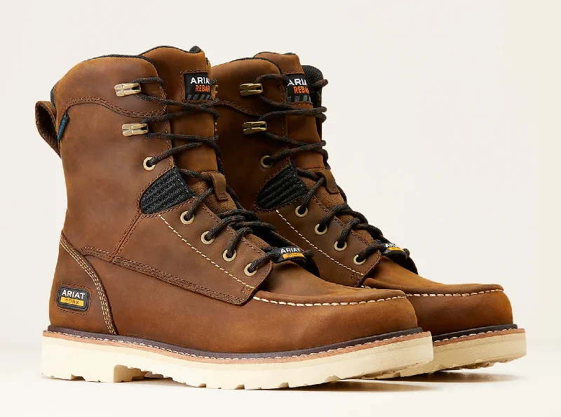 Men's heat - resistant work & safety boots for foundry jobsAriat Men's Rebar Lift 8" Soft Toe WP Work Boot - Brown - 10047029 Men's heat - resistant work & safety boots for foundry jobsAriat Men's Rebar Lift 8" Soft Toe WP Work Boot - Brown - 10047029