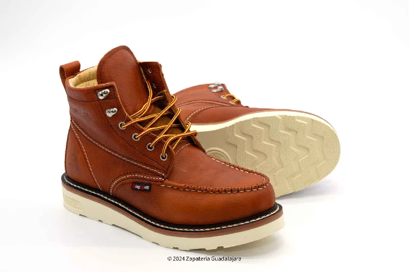Men's work & safety boots with a gusseted tongue to keep out debrisKW832 6" SOFT TOE LIGHT BROWN FLOTER WORK BOOT