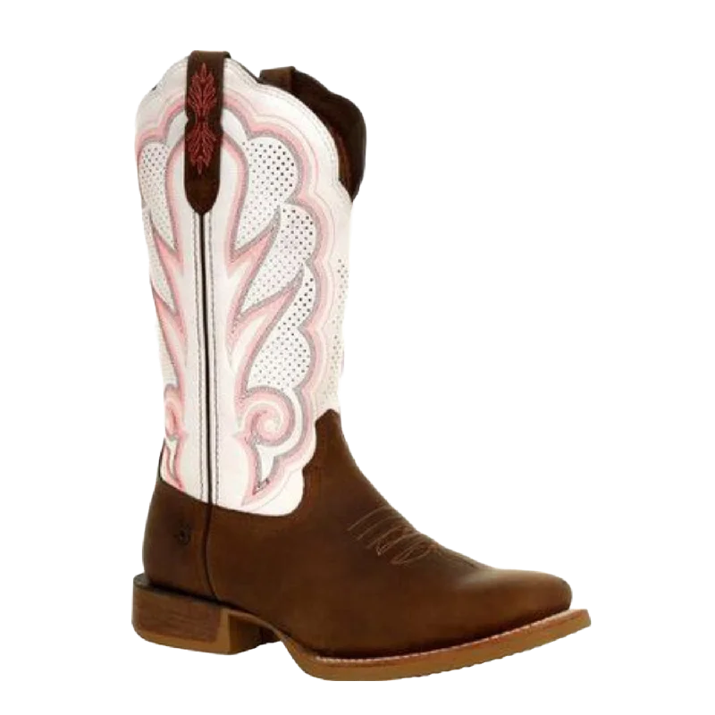 Men's work & safety boots with a removable insole for easy cleaningDurango® Ladies Rebel PRO™ Trail Brown & White Western Boot DRD0392 Men's work & safety boots with a removable insole for easy cleaningDurango® Ladies Rebel PRO™ Trail Brown & White Western Boot DRD0392