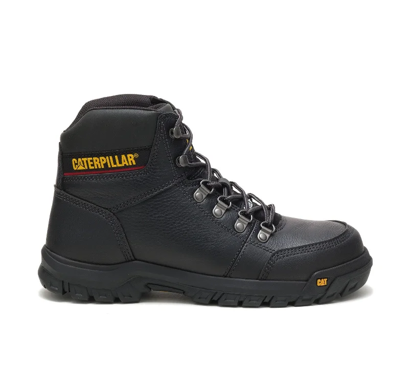 Men's water - repellent leather work & safety boots for outdoor workOutline Steel-Toe Work Boot Black