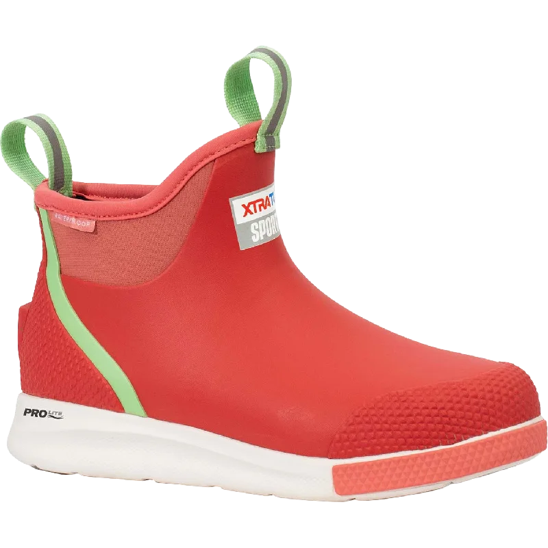 Men's work & safety boots with a chemical - resistant rubber soleXTRATUF Ladies Ankle Deck Sport Coral Rubber Boots ADSW400 Men's work & safety boots with a chemical - resistant rubber soleXTRATUF Ladies Ankle Deck Sport Coral Rubber Boots ADSW400
