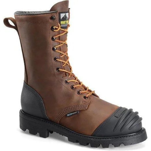 Men's work & safety boots with a flame - resistant upper for firefighting or welding workMatterhorn Men's Copper 10" Steel Toe WP Metguard USA Made Work Boot - MT910 Men's work & safety boots with a flame - resistant upper for firefighting or welding workMatterhorn Men's Copper 10" Steel Toe WP Metguard USA Made Work Boot - MT910