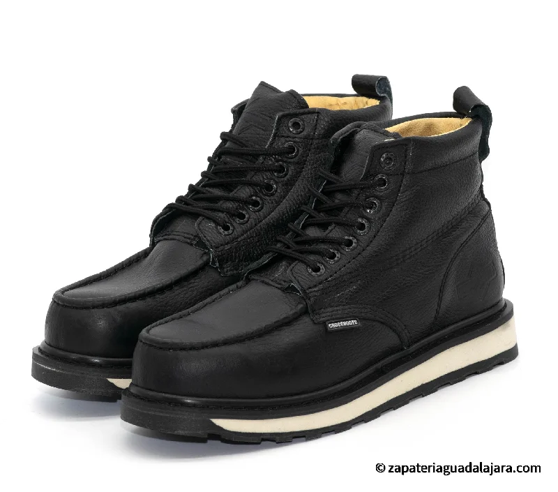 Men's work & safety boots with a reinforced heel counter for stabilityCB-2020 5" ZZDD MOC TOE BLACK FLOATER