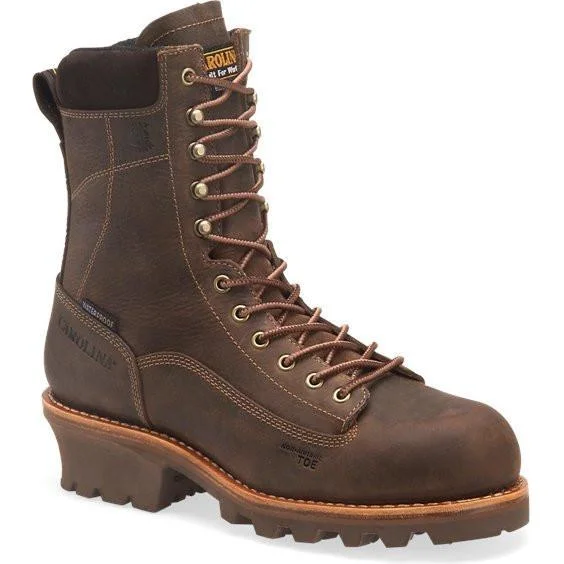 Men's heat - resistant work & safety boots for foundry jobsCarolina Men's Birch 8" Comp Toe WP INS Logger Work Boot Brown CA7521 Men's heat - resistant work & safety boots for foundry jobsCarolina Men's Birch 8" Comp Toe WP INS Logger Work Boot Brown CA7521