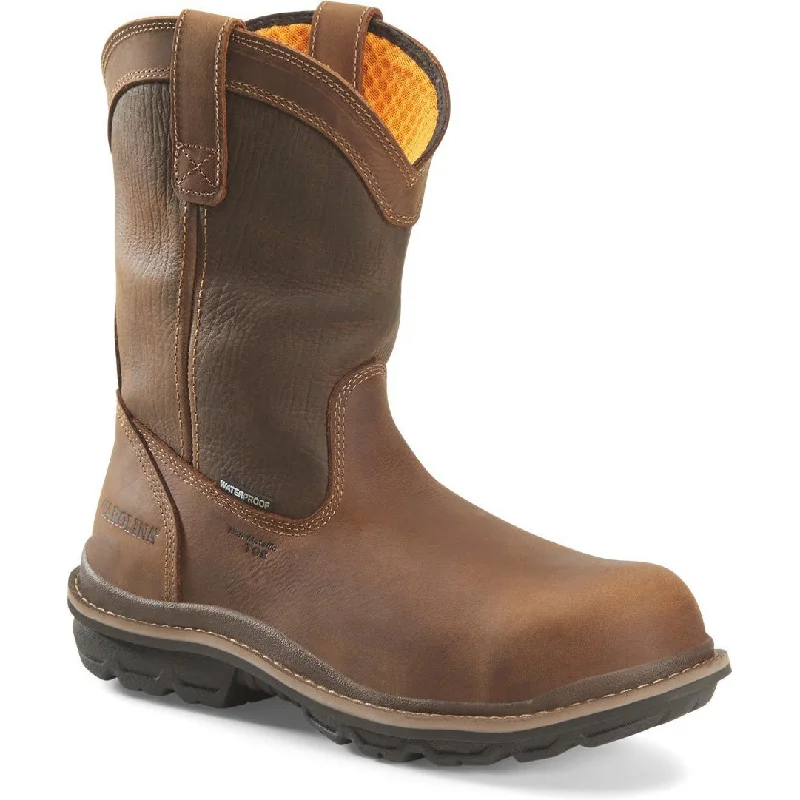 Men's water - repellent leather work & safety boots for outdoor workCarolina Men's Mandrel 10" Comp Toe WP Wellington Work Boot- Brown - CA6558 Men's water - repellent leather work & safety boots for outdoor workCarolina Men's Mandrel 10" Comp Toe WP Wellington Work Boot- Brown - CA6558