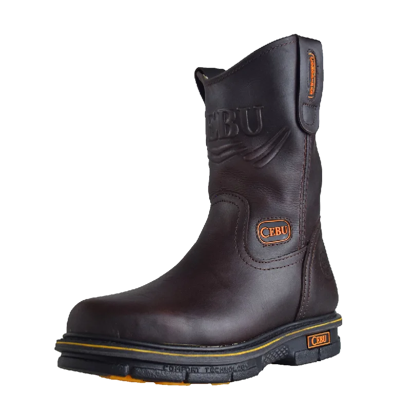 Men's water - repellent leather work & safety boots for outdoor workCebu Max