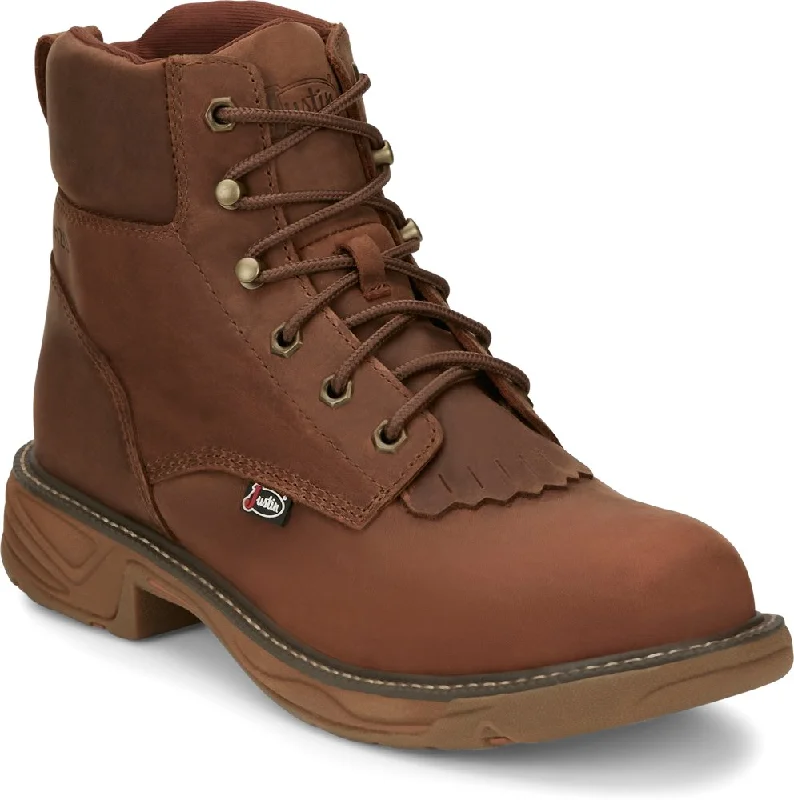Men's work & safety boots with a breathable waterproof membrane like Gore - TexJustin Men's Original 6"Work Boot - Barley Brown Men's work & safety boots with a breathable waterproof membrane like Gore - TexJustin Men's Original 6"Work Boot - Barley Brown