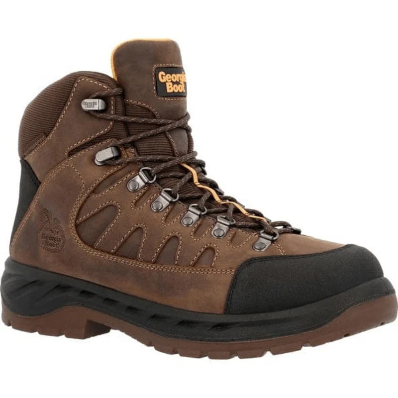 Men's waterproof steel - toe work & safety boots for wet environmentsGeorgia Boot Men's OT Brown Waterproof Hiker Work Boot GB00524 Men's waterproof steel - toe work & safety boots for wet environmentsGeorgia Boot Men's OT Brown Waterproof Hiker Work Boot GB00524