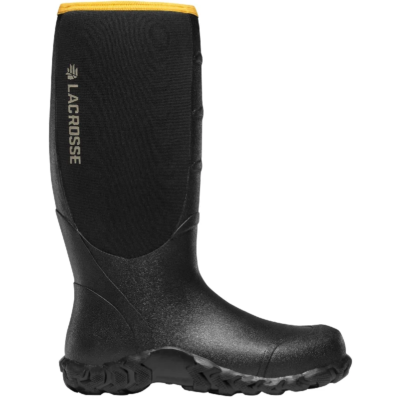Men's water - repellent leather work & safety boots for outdoor workLaCrosse Men's Alpha Lite 16" Ins Rubber Work Boot - Black - 200063 Men's water - repellent leather work & safety boots for outdoor workLaCrosse Men's Alpha Lite 16" Ins Rubber Work Boot - Black - 200063