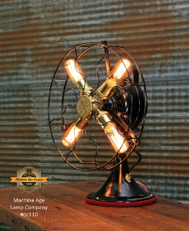 Steampunk Industrial Fan / GE / Deco / Lamp #DC110