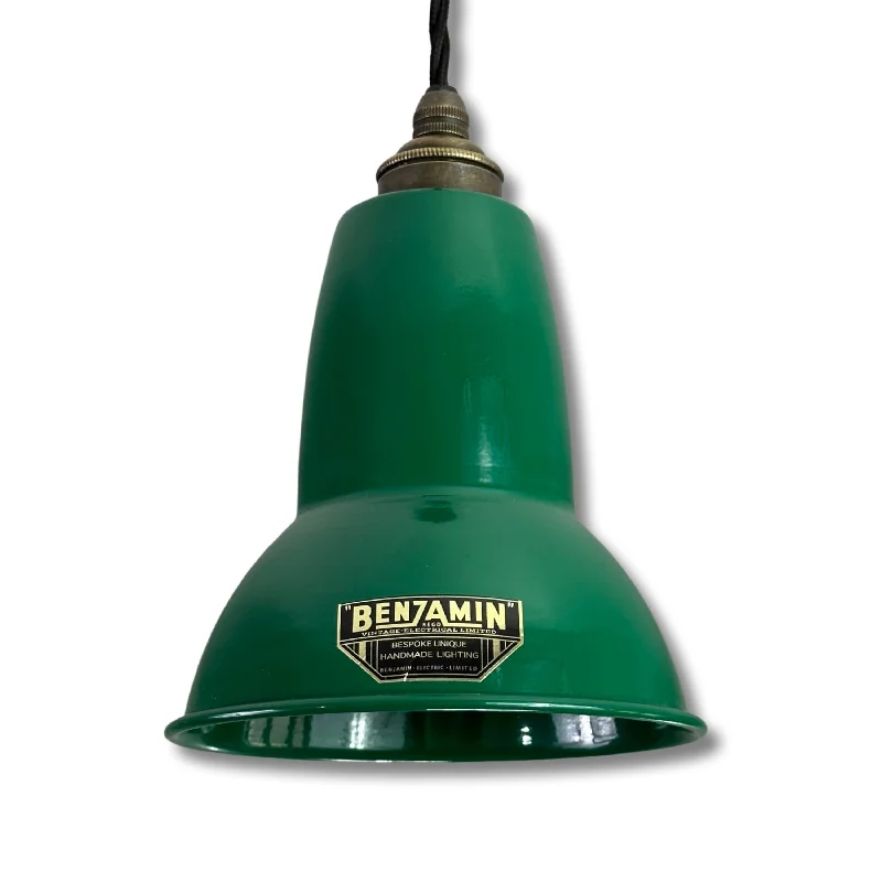 Alby ~ Racing Green Shade Pendant Set Light ~ 6 Inch