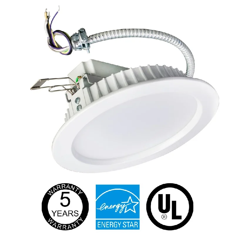 Energetic Lighting LED Recessed Downlight - 8 Inches - 22W - 120-277V - 1800 lumens - 3000K - 0-10V Dimmable