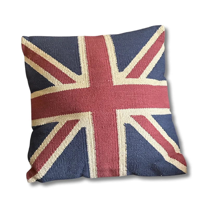 Luxury Hand Crafted Union Jack Flag Large 45cm x 45cm Cushion | Great Britain | Vintage Style