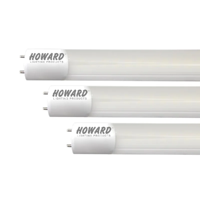 Howard Lighting T8 4ft LED Tube Light Direct Wire Type B Single End Wiring 16W 120-277V 2200 lumens 4000k Not Dimmable Damp Rated 5 Year Warranty