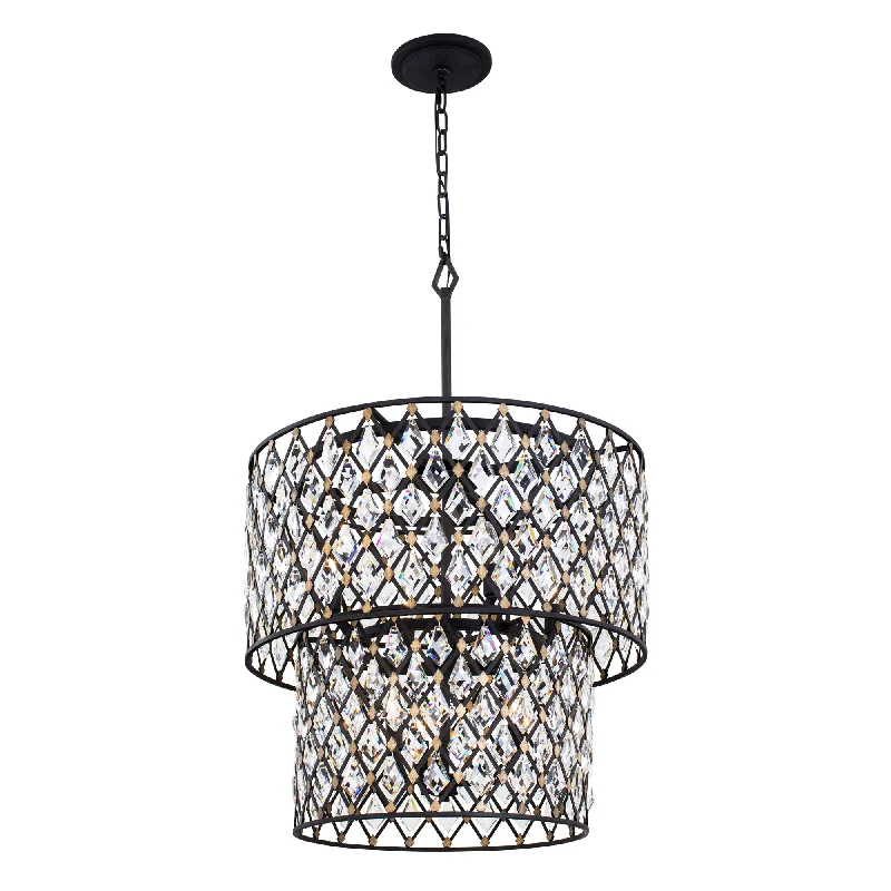 modern minimalist wall lamps for contemporary living roomsWindsor 345C07CBHG 7-Light Crystal Chandelier - Carbon Black/Havana Gold