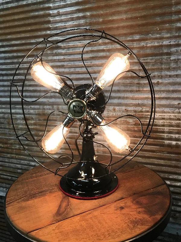 Steampunk Industrial Fan Lamp / Antique Robbins & Myers Fan  / Lamp #1820 sold