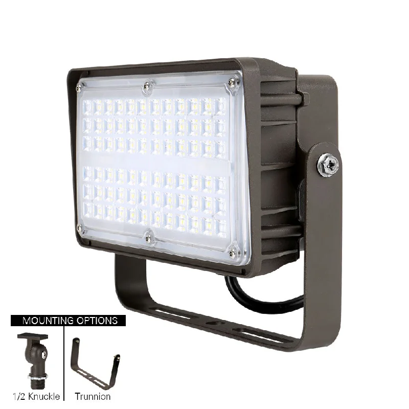 LED Outdoor Flood Light - 60W - 7,600 lumens - 5000K - 120-277V - 150W Equal