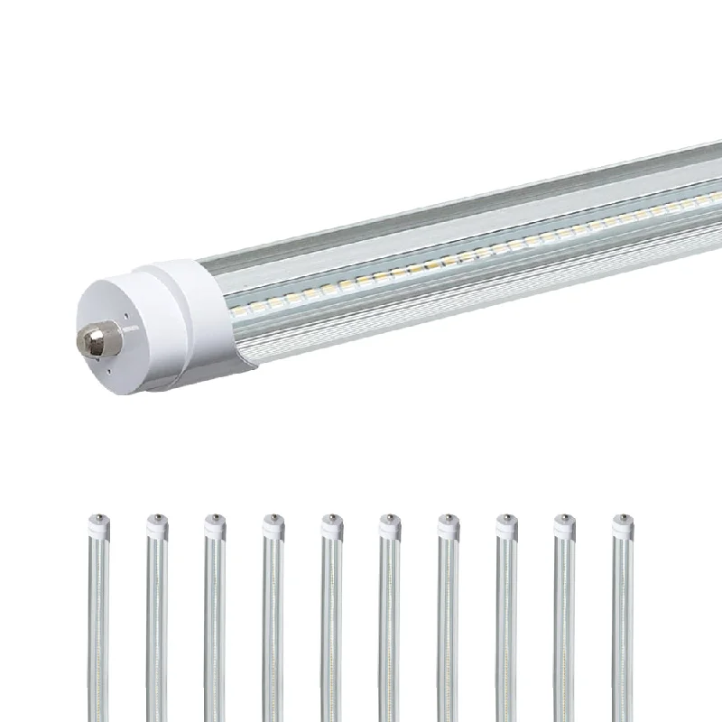 Konlite T8 8ft Ballast Bypass LED Tube Light FA8 or R17D Base - 42W - 120-277V - 6720 lumens - 5000K - 110W Equal - Pack of 10