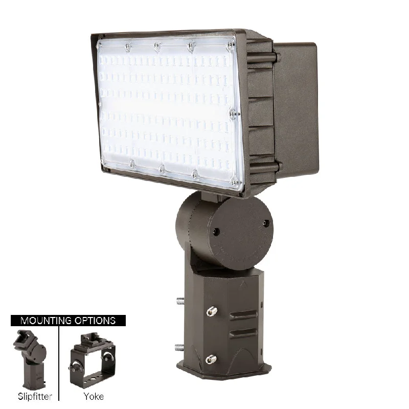 Konlite LED Outdoor Flood Light - 100W - 13,300 lumens - 5000K - Optional Dusk To Dawn Photocell - 120-277V - 320W Equal