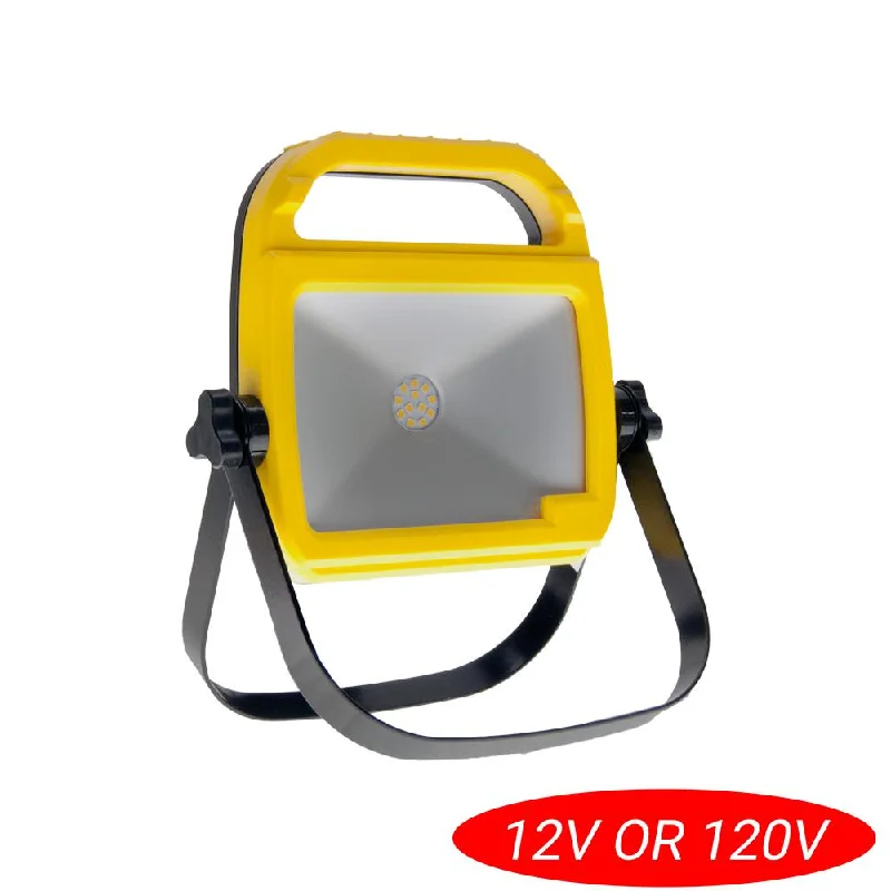 Energetic Lighting Portable LED Work Light With Mobile Adapter and 16ft Cord - 10W - 12Vdc or 120Vac - 700 lumens - 4000K