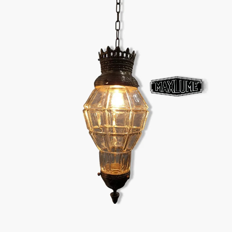 French Louis XIV “Versailles” Style Hanging Lantern Hall Lamp