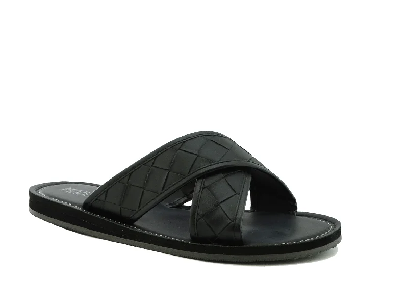 Men's leather sandals with an adjustable strap 91619101, Marco Ferrara, Ricky-8 - Men's Slippers - Black Men's leather sandals with an adjustable strap 91619101, Marco Ferrara, Ricky-8 - Men's Slippers - Black