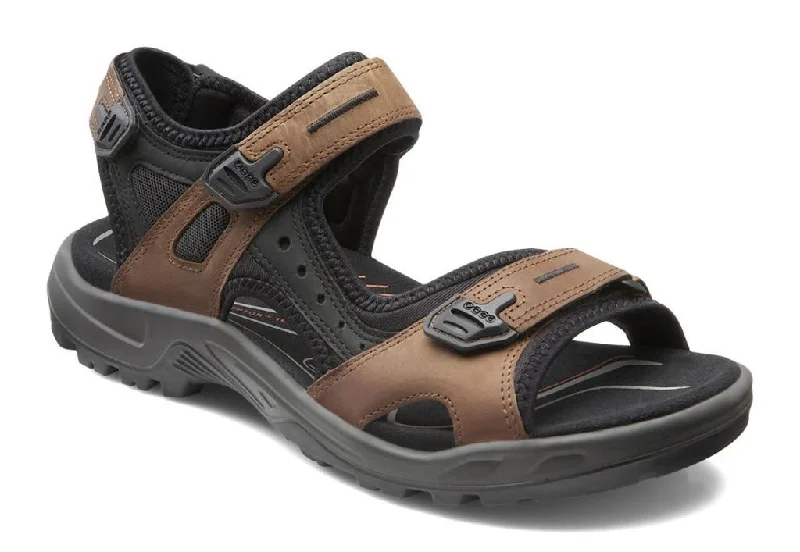 Men's sandals with a flexible sole for easy movement Ecco men's 069564-52340 Yucatan sandal bison/black/black SIZE 47 Men's sandals with a flexible sole for easy movement Ecco men's 069564-52340 Yucatan sandal bison/black/black SIZE 47