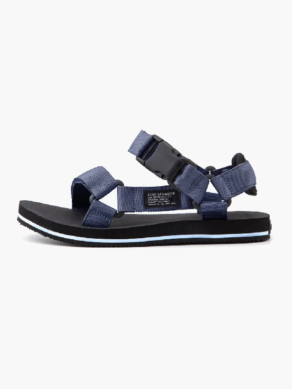 Men's sandals with a decorative buckle or charm Men's Navy Blue Classic Sandals