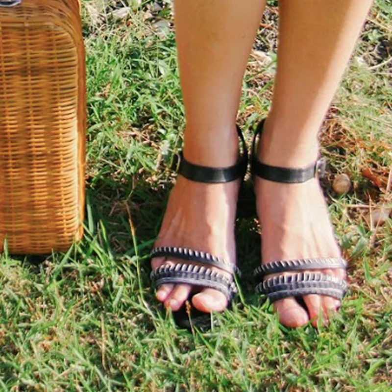 Men's sandals with a wide strap for support Reese Block Heels